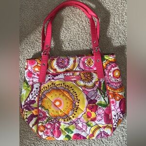 Vera Bradley Pink and Yellow Floral Tote